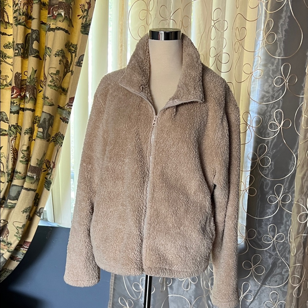 Lucky Brand Soft pale pink Teddy Jacket size L